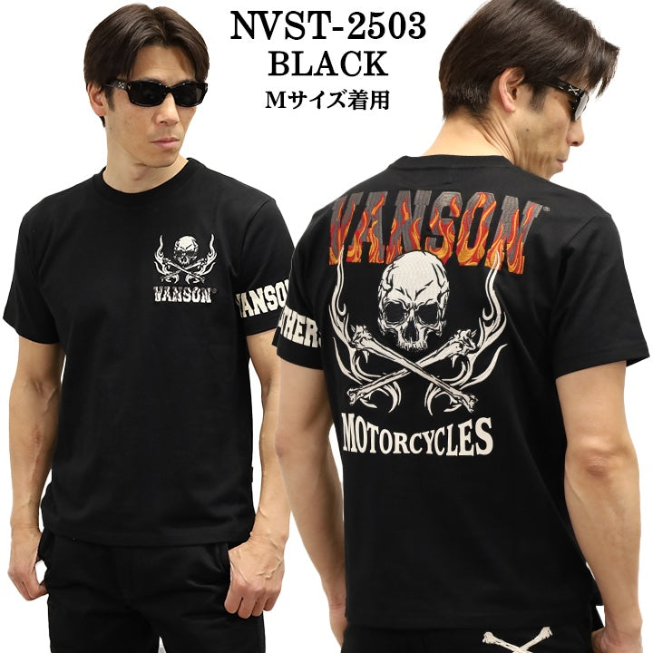 VANSON バンソン 天竺 半袖Tシャツ nvst-2503