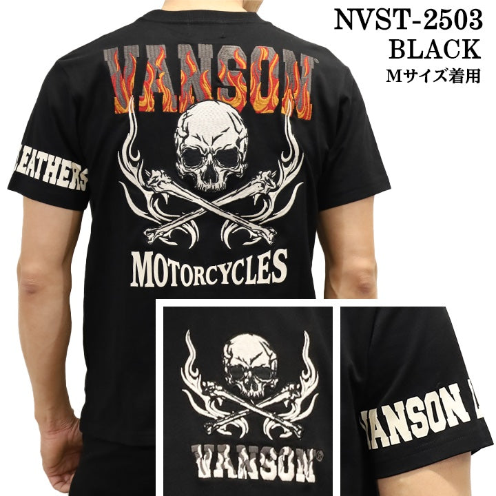 VANSON バンソン 天竺 半袖Tシャツ nvst-2503