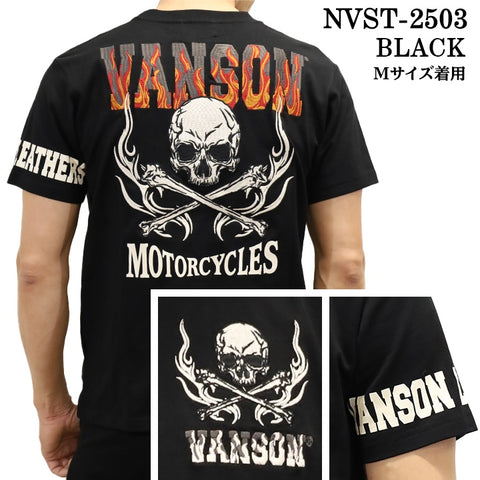 VANSON バンソン 天竺 半袖Tシャツ nvst-2503