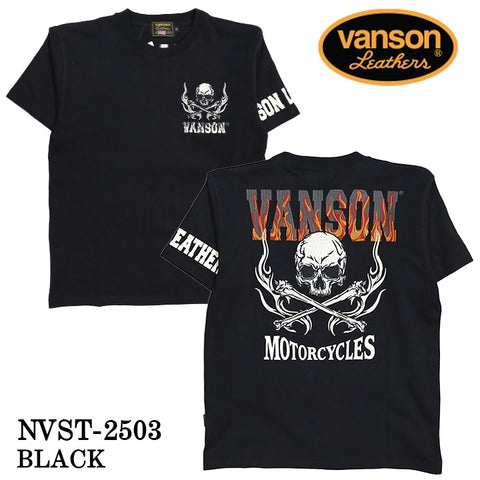 VANSON バンソン 天竺 半袖Tシャツ nvst-2503