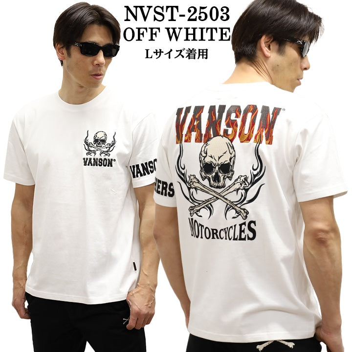 VANSON バンソン 天竺 半袖Tシャツ nvst-2503