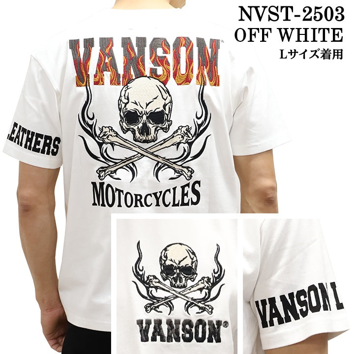 VANSON バンソン 天竺 半袖Tシャツ nvst-2503
