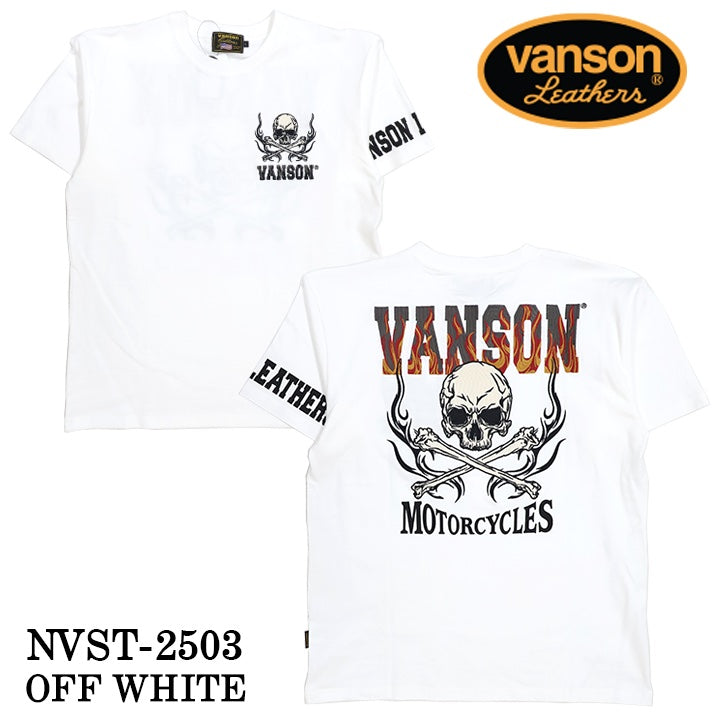 VANSON バンソン 天竺 半袖Tシャツ nvst-2503