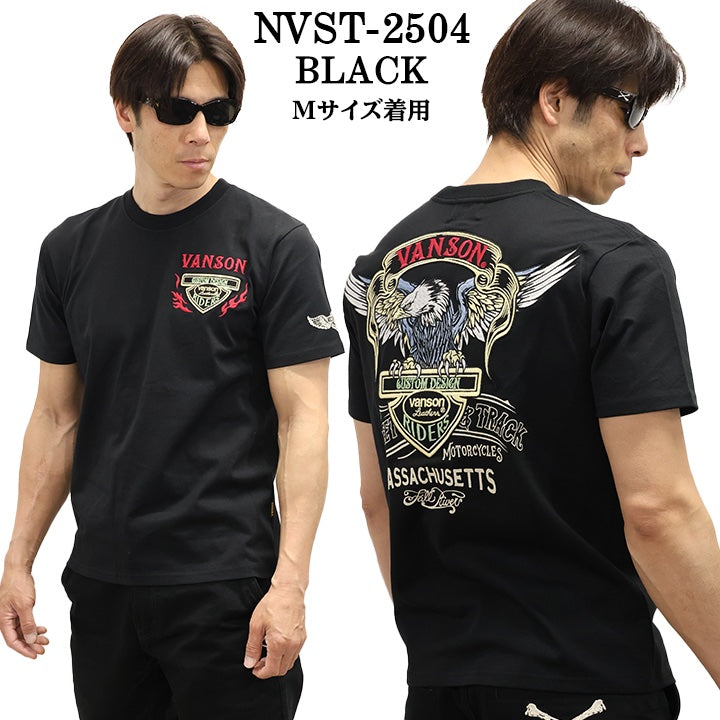 VANSON バンソン 天竺 半袖Tシャツ nvst-2504