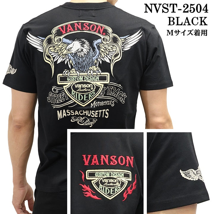 VANSON バンソン 天竺 半袖Tシャツ nvst-2504