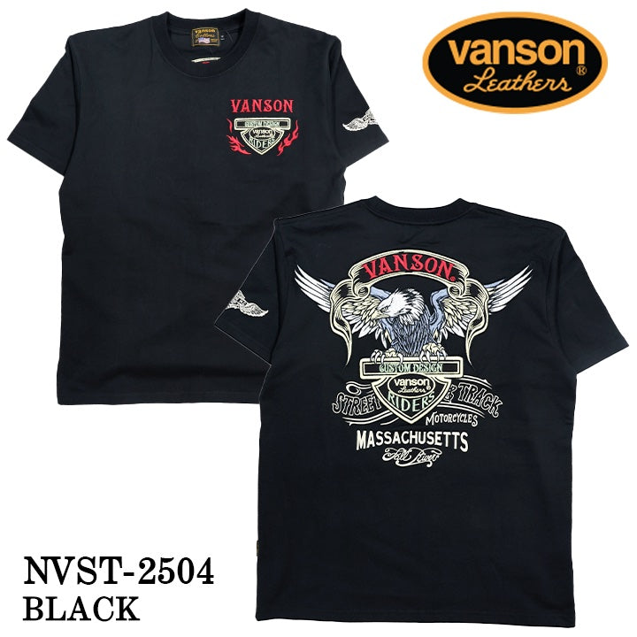 VANSON バンソン 天竺 半袖Tシャツ nvst-2504