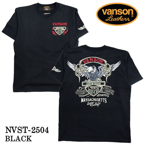 VANSON バンソン 天竺 半袖Tシャツ nvst-2504