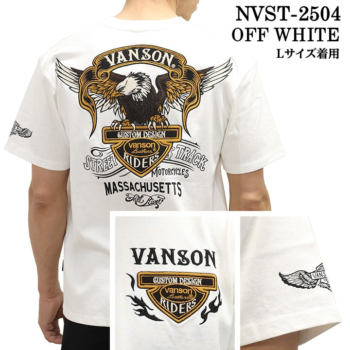 VANSON バンソン 天竺 半袖Tシャツ nvst-2504