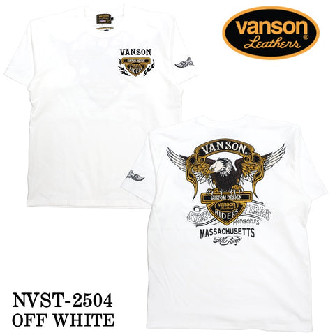 VANSON バンソン 天竺 半袖Tシャツ nvst-2504