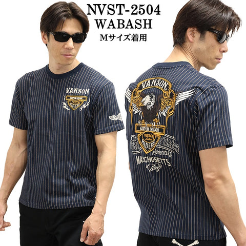 VANSON バンソン 天竺 半袖Tシャツ nvst-2504