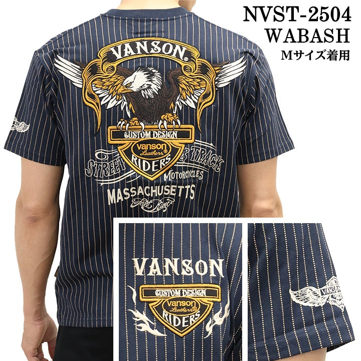 VANSON バンソン 天竺 半袖Tシャツ nvst-2504