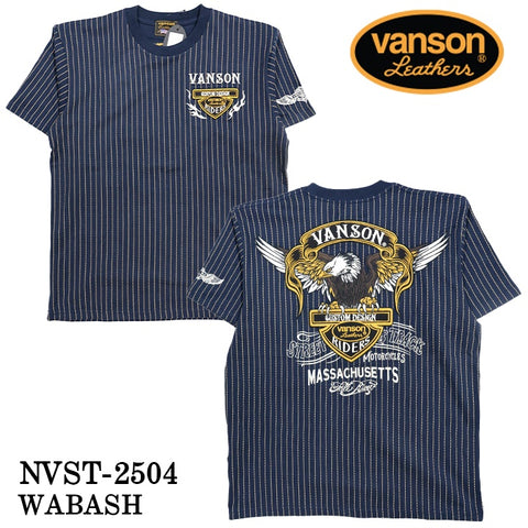 VANSON バンソン 天竺 半袖Tシャツ nvst-2504