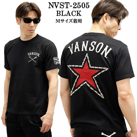 VANSON バンソン 天竺 半袖Tシャツ nvst-2505
