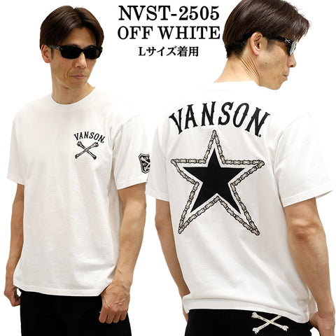 VANSON バンソン 天竺 半袖Tシャツ nvst-2505