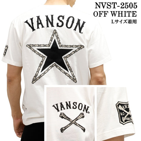 VANSON バンソン 天竺 半袖Tシャツ nvst-2505