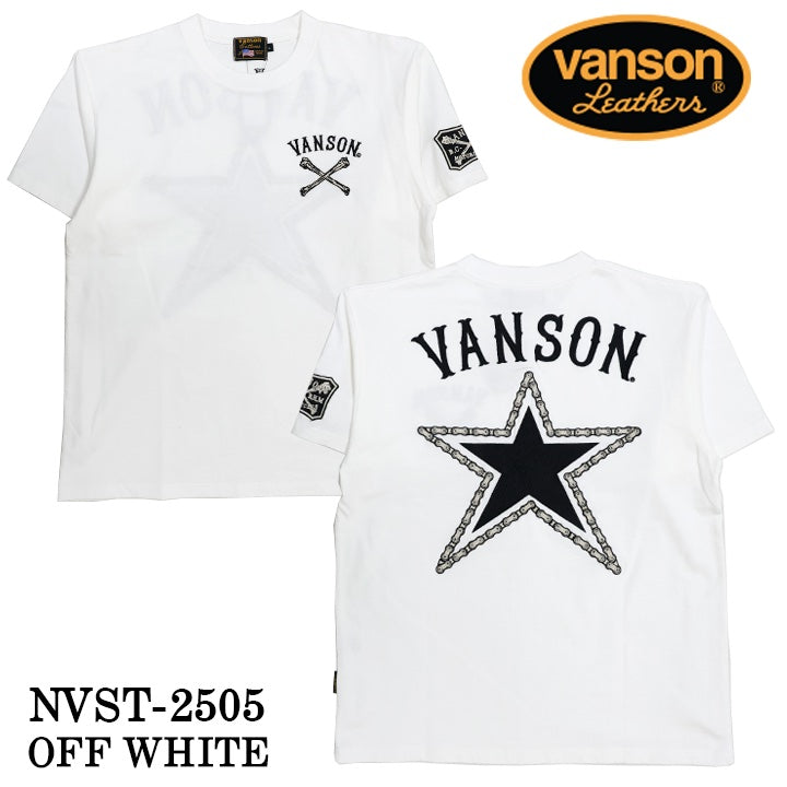 VANSON バンソン 天竺 半袖Tシャツ nvst-2505