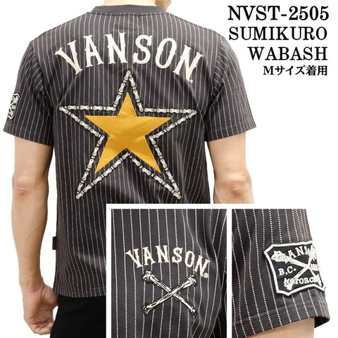 VANSON バンソン 天竺 半袖Tシャツ nvst-2505