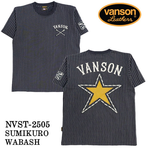 VANSON バンソン 天竺 半袖Tシャツ nvst-2505