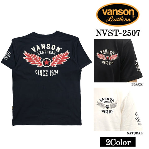 VANSON TEE バンソン 天竺 半袖Tシャツ nvst-2507