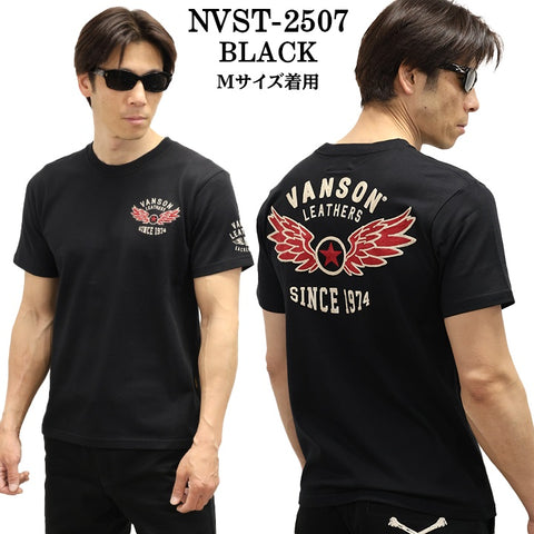 VANSON TEE バンソン 天竺 半袖Tシャツ nvst-2507