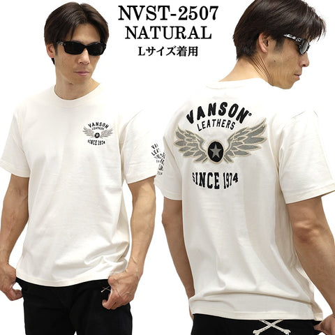 VANSON TEE バンソン 天竺 半袖Tシャツ nvst-2507