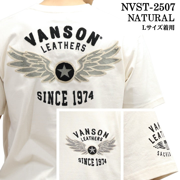 VANSON TEE バンソン 天竺 半袖Tシャツ nvst-2507