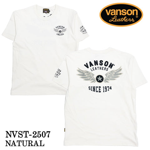 VANSON TEE バンソン 天竺 半袖Tシャツ nvst-2507