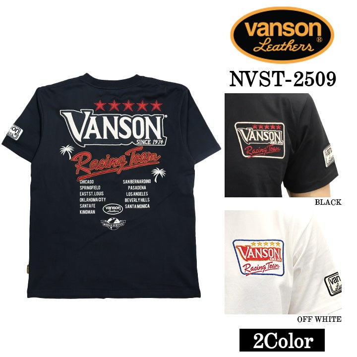 VANSON TEE バンソン 天竺 半袖Tシャツ nvst-2509
