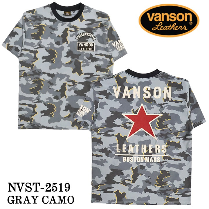 VANSON TEE バンソン ドライ 半袖Tシャツ nvst-2519