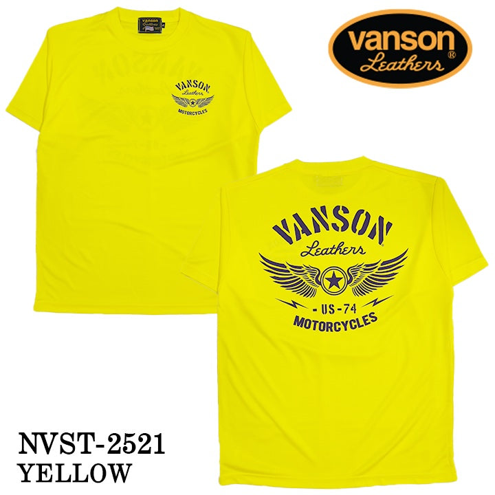 VANSON TEE バンソン ドライ 半袖Tシャツ nvst-2521