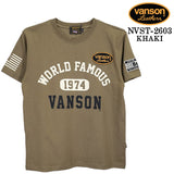 VANSON TEE S/S T-SHIRT バンソン 天竺 半袖Tシャツ nvst-2603