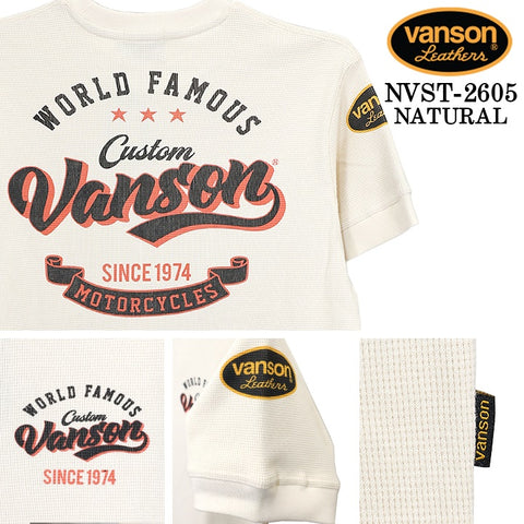 VANSON TEE THERMAL S/S T-SHIRT バンソン サーマル 半袖 Tシャツ nvst-2605