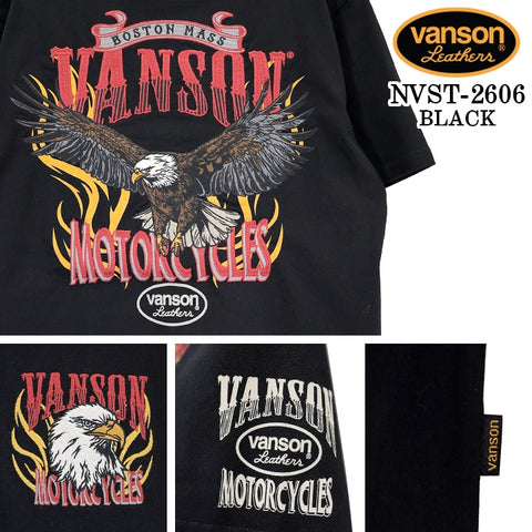 VANSON TEE S/S T-SHIRT バンソン 天竺 半袖 Tシャツ nvst-2606