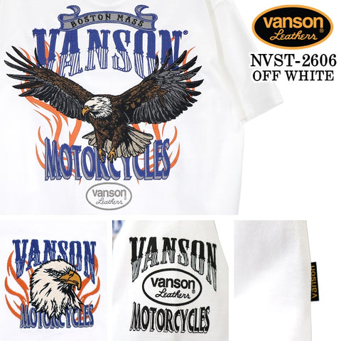VANSON TEE S/S T-SHIRT バンソン 天竺 半袖 Tシャツ nvst-2606