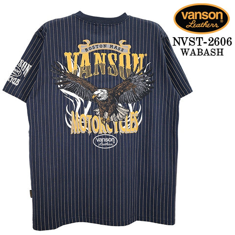 VANSON TEE S/S T-SHIRT バンソン 天竺 半袖 Tシャツ nvst-2606