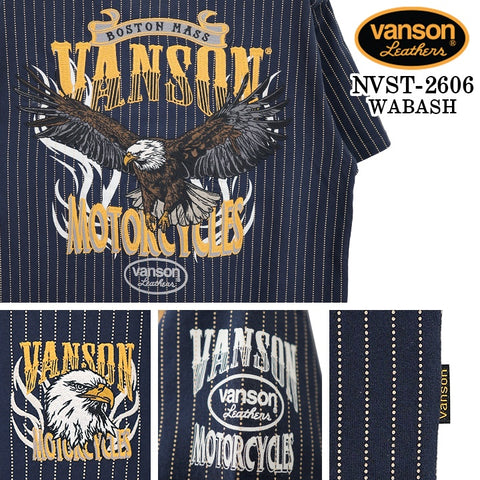 VANSON TEE S/S T-SHIRT バンソン 天竺 半袖 Tシャツ nvst-2606