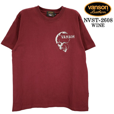 VANSON TEE S/S T-SHIRT バンソン 天竺 半袖 Tシャツ nvst-2608