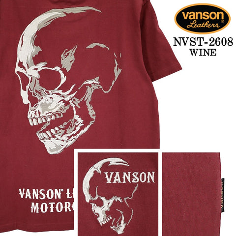 VANSON TEE S/S T-SHIRT バンソン 天竺 半袖 Tシャツ nvst-2608