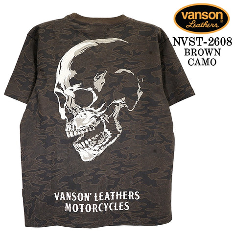 VANSON TEE S/S T-SHIRT バンソン 天竺 半袖 Tシャツ nvst-2608