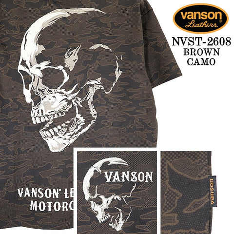 VANSON TEE S/S T-SHIRT バンソン 天竺 半袖 Tシャツ nvst-2608