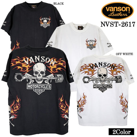 VANSON TEE S/S T-SHIRT PREMIUM バンソン 天竺 半袖 Tシャツ プレミアム nvst-2617