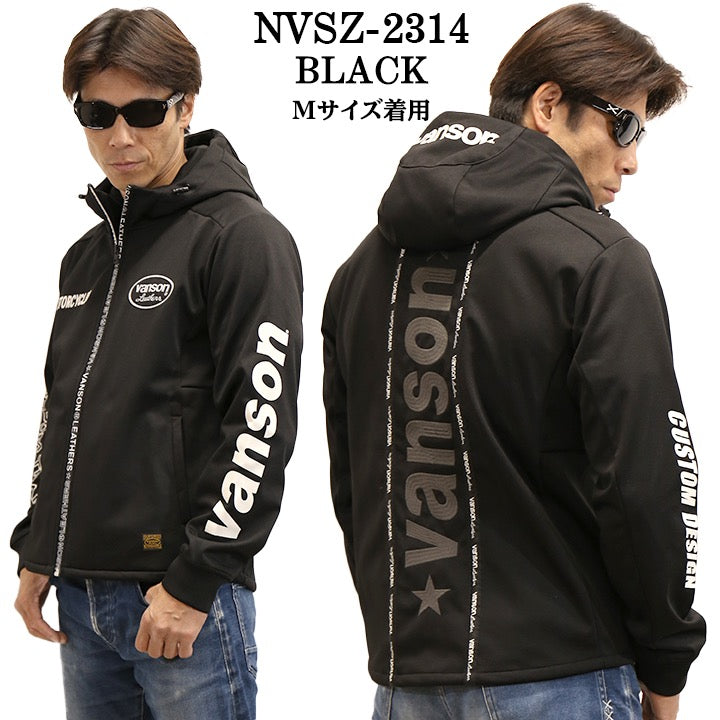 VANSON バンソン ボンディング ストレッチ F/Zパーカー ジャケット nvsz-2314