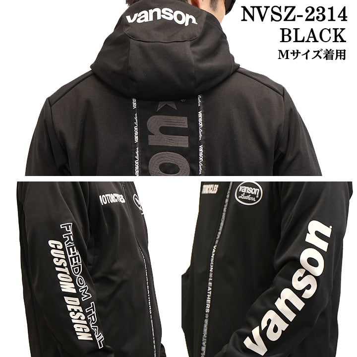 VANSON バンソン ボンディング ストレッチ F/Zパーカー ジャケット nvsz-2314