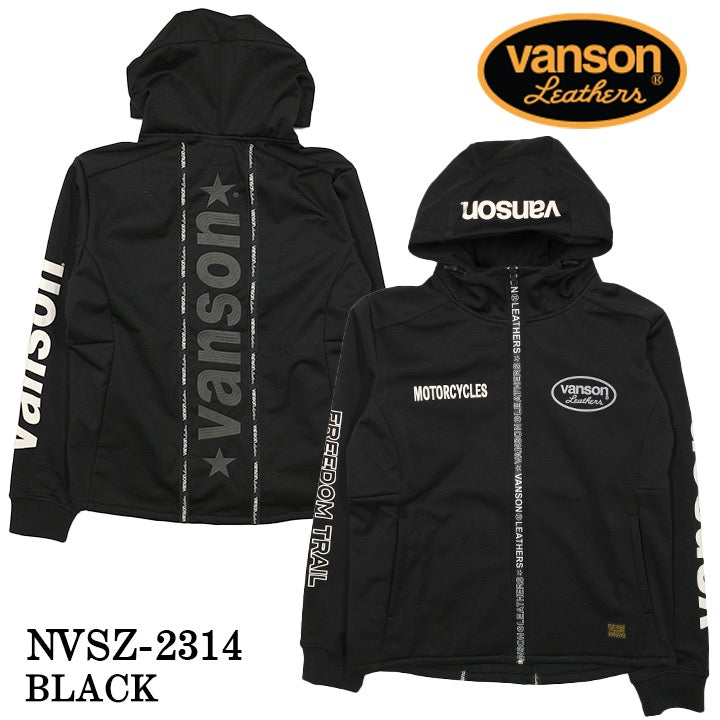 VANSON バンソン ボンディング ストレッチ F/Zパーカー ジャケット nvsz-2314