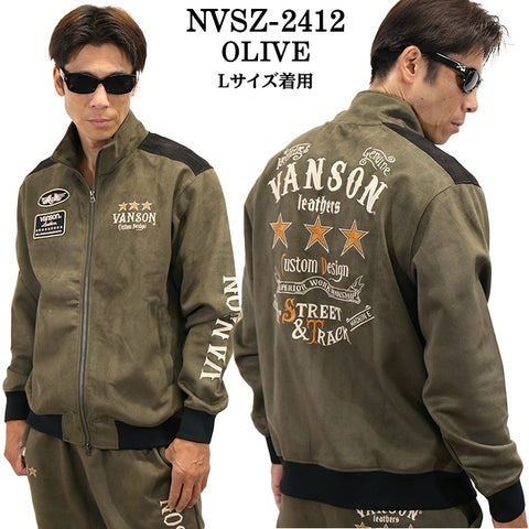 VANSON バンソン 起毛 プレーティング F/Z HI ジャケット メンズ nvsz-2412