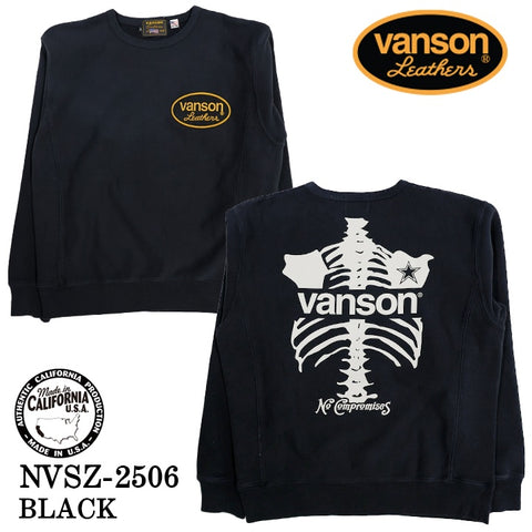 VANSON SWEATSHIRT MADE IN USA バンソン 裏毛 スウェット トレーナー nvsz-2506