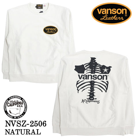 VANSON SWEATSHIRT MADE IN USA バンソン 裏毛 スウェット トレーナー nvsz-2506