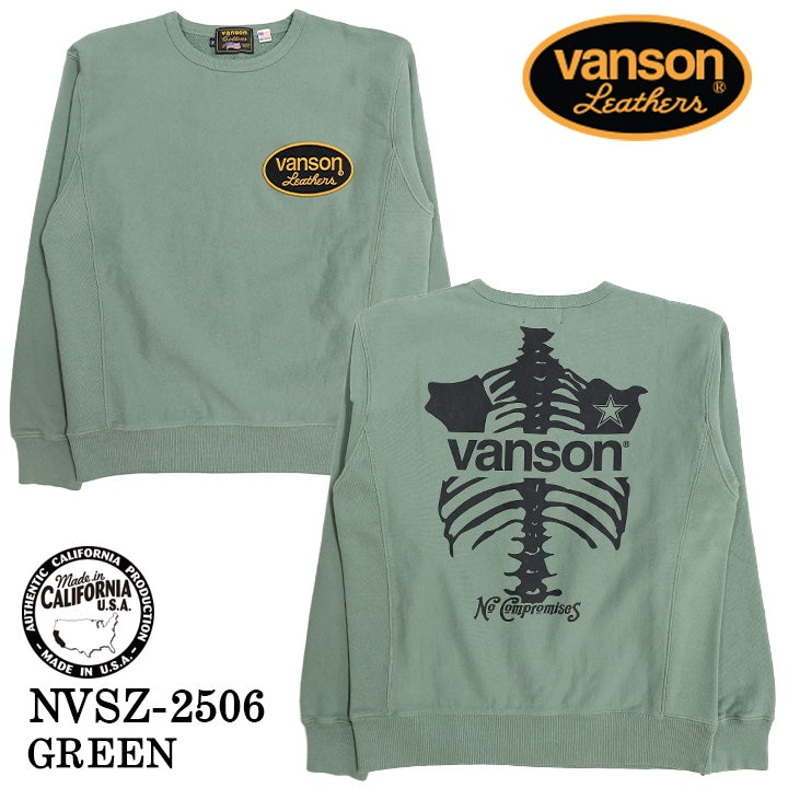 VANSON SWEATSHIRT MADE IN USA バンソン 裏毛 スウェット トレーナー nvsz-2506