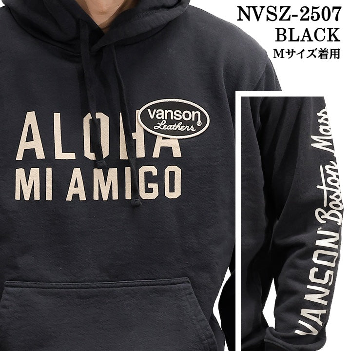 VANSON SWEATSHIRT PARKA HOODIE MADE IN USA バンソン 裏毛 スウェット プルパーカー nvsz-2507