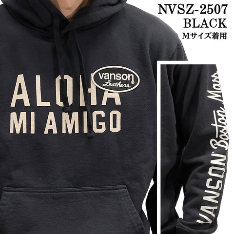 VANSON SWEATSHIRT PARKA HOODIE MADE IN USA バンソン 裏毛 スウェット プルパーカー nvsz-2507